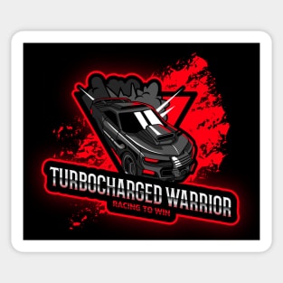 Turbocharged Warrior Racing To Win Turbo Boosted Turbocharger Car Racing Racecar Sticker